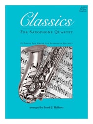 Classics for Saxophone Quartet Tenor Saxophone cover Thumbnail